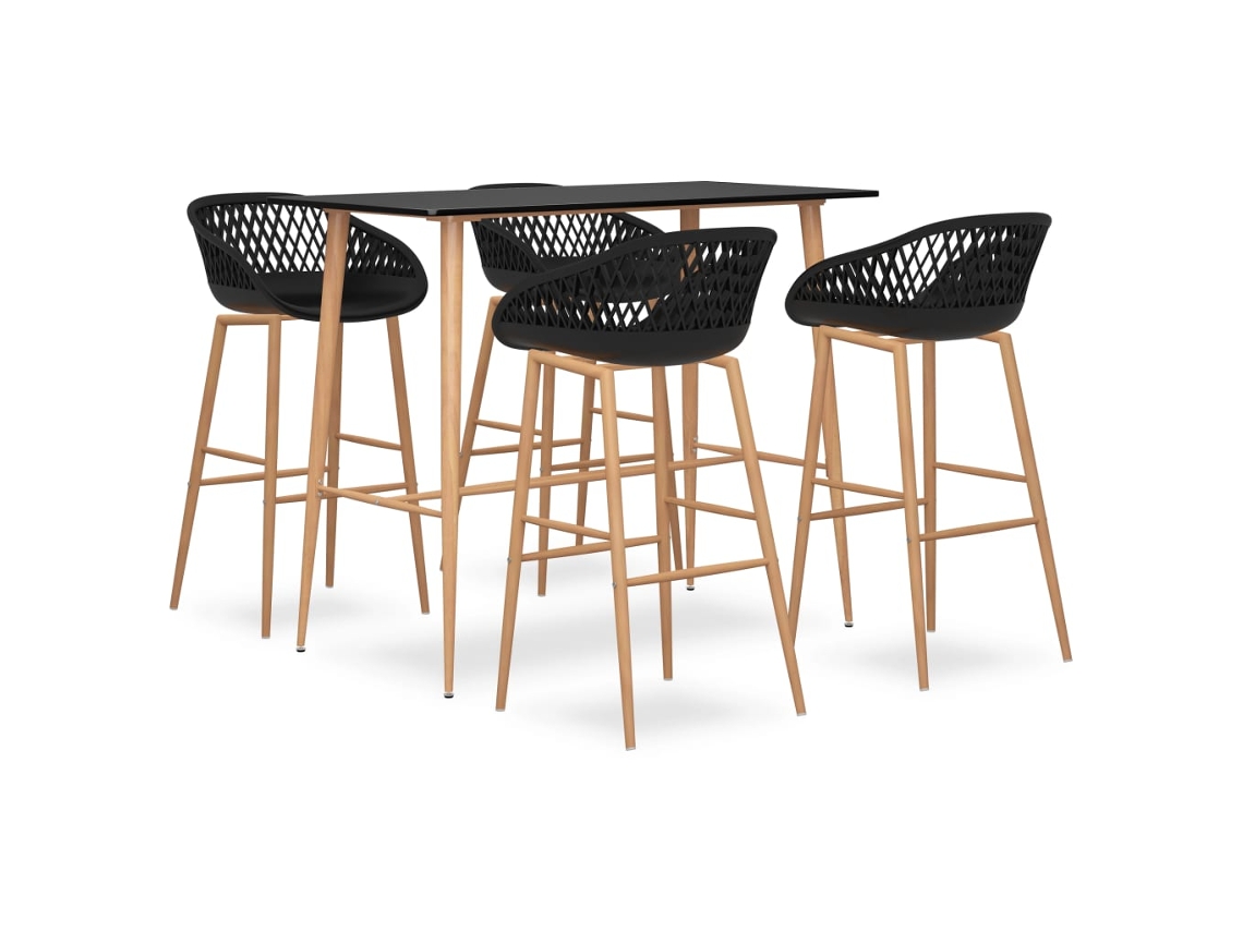Bar Set, Bar Sets Vidaxl Preto Mdf