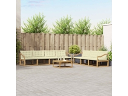 Vidaxl Conjunto De Sofás Para Exterior 8 Unid. Branco E Creme