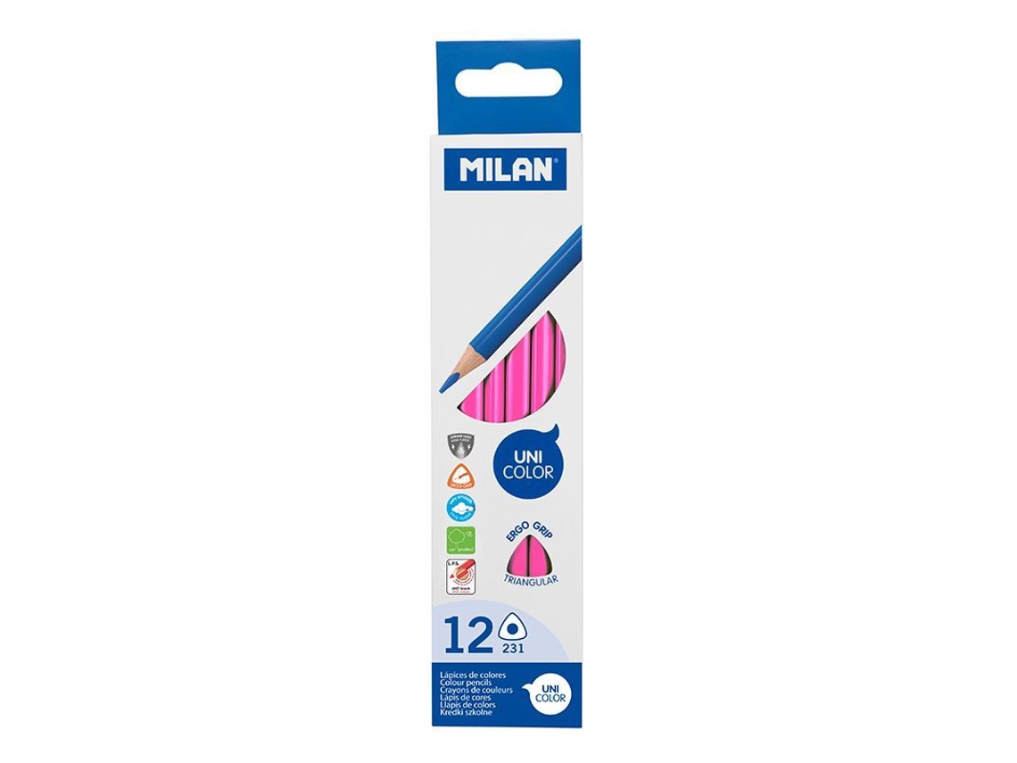 Lápis de Cor Triangulares MILAN Rosa