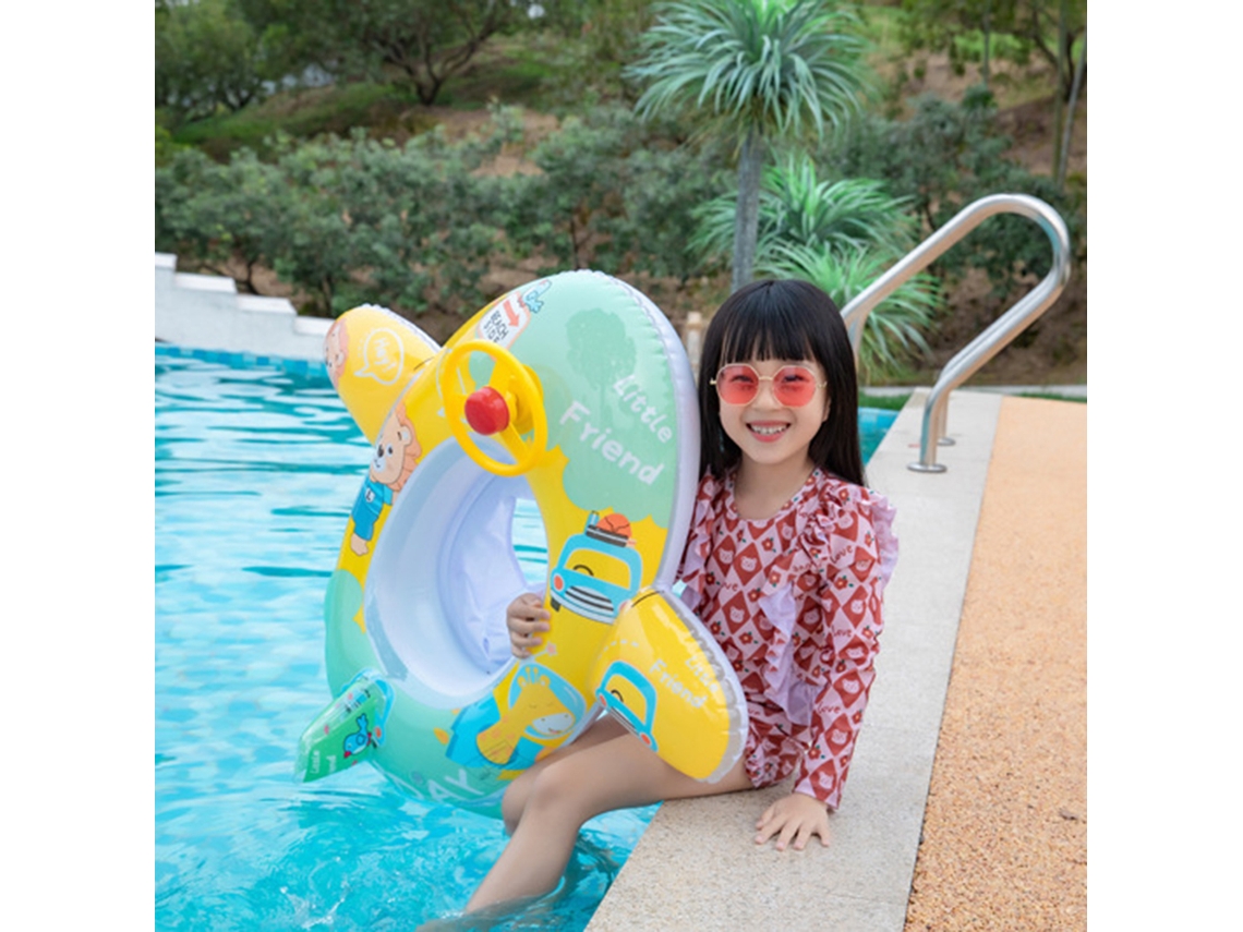 Boia De Piscina Para Bebês Com Assento De Segurança, Volante, Desenho Animado, Avião, Boia Inflável Para Natação, Treinamento De -aquaforge