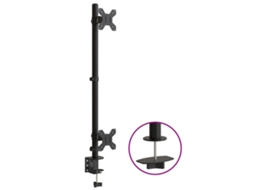 Suporte duplo para monitor VESA VIDAXL aço preto (75/100 mm)
