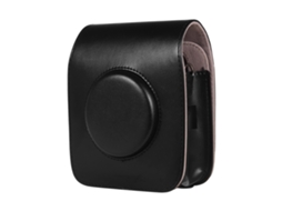 Estojo portátil em couro PU para câmera Fujifilm Instax Sq20 com alça de ombro.