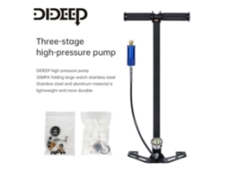 Bomba Manual Portátil De Alta Pressão Dideep 30mpa/4500psi De Três Estágios Preta Para Cilindros De Mergulho