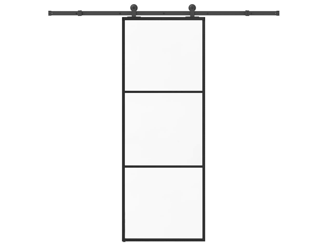Sliding Door, Sliding Doors Vidaxl Preto Vidro (76 X 205 Cm (213.5 Cm))