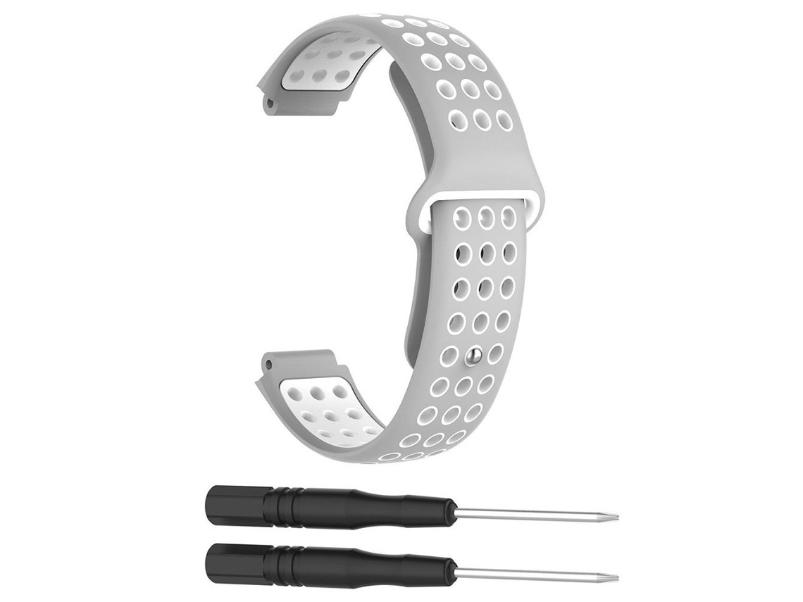Pulseira Em Silicone Para Garmin Forerunner 235/230/220/630/620735 Cinza/branco Hexinyigjly