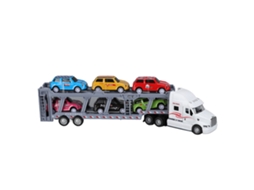 Caminhão Transportador De Carros De Liga Detachável Com 6 Carros Mini Brinquedo Para Crianças 3+ Branco