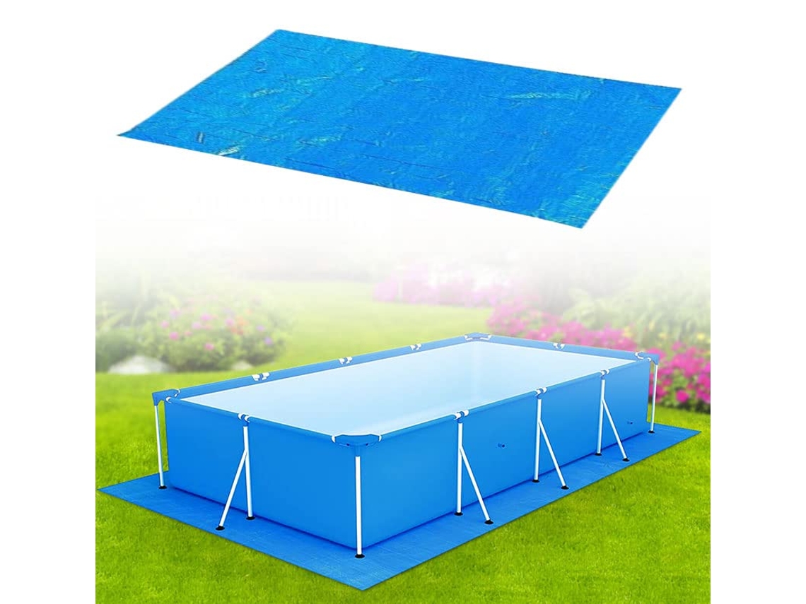 Tapete De Piscina Azul Impermeável,protetor De Solo Dobrável 445x254cm Para àrea De Lazer Btforus