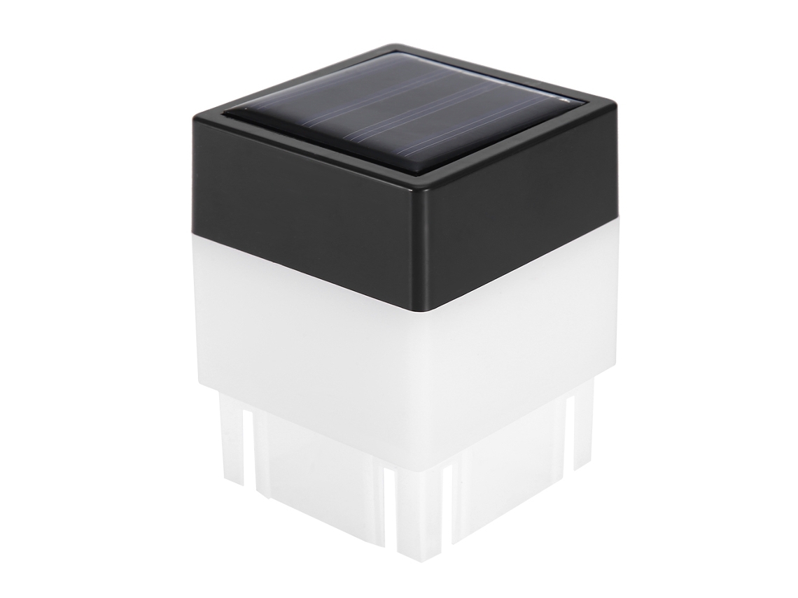 Luz Solar Led Quadrada Branca Quente para Decoração de Jardim e Cerca Exterior | S/MARCA