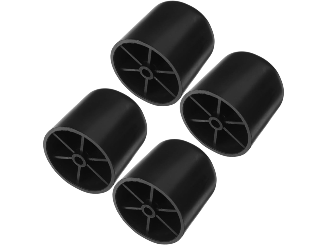 Conjunto De 4 Pés Redondos Pretos Em Abs Com Parafusos, Pés De Substituição Cônicos 2 Polegadas Para Sofás E Armários