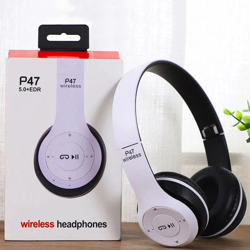 Auricular com cancelamento de ruído branco P47, Bluetooth, para iPhone, Huawei, Samsung MDUG