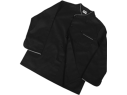 Jaqueta De Chef Preta Unissex Com Mangas Compridas, Tamanho 2xl, Uniforme De Cozinha Para Homens E