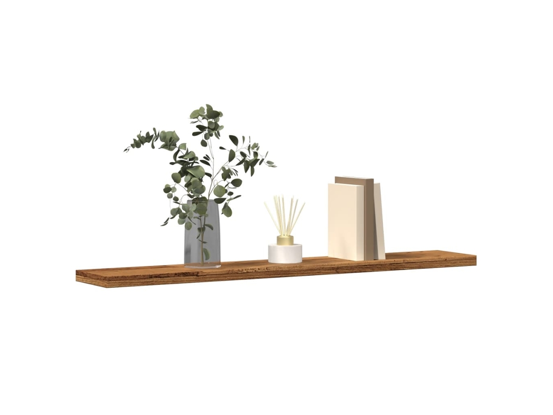 Vidaxl Prateleiras De Parede 4 Pcs Derivados De Madeira Madeira Velha