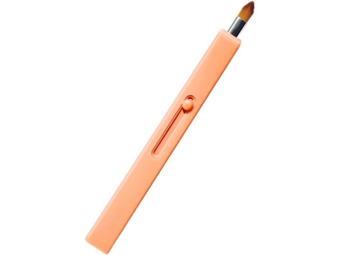 Pincel Multifuncional Retrátil Para Lábios, Ferramenta De Maquiagem Portátil, Cor Laranja Quente. Gokoco