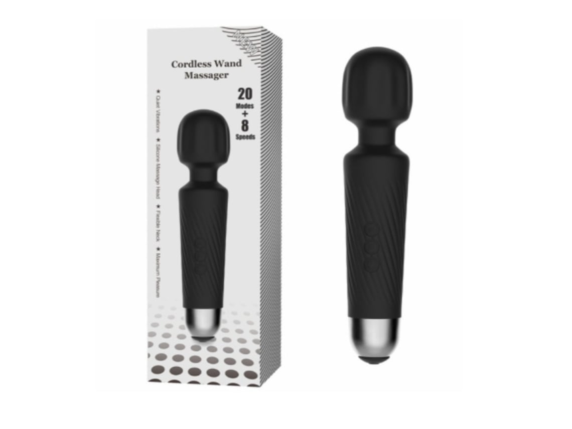 Vibrador Ushion Wand Massager Massageador Portátil Brinquedos Sexuais Presentes Para Mulheres Preto Ushion