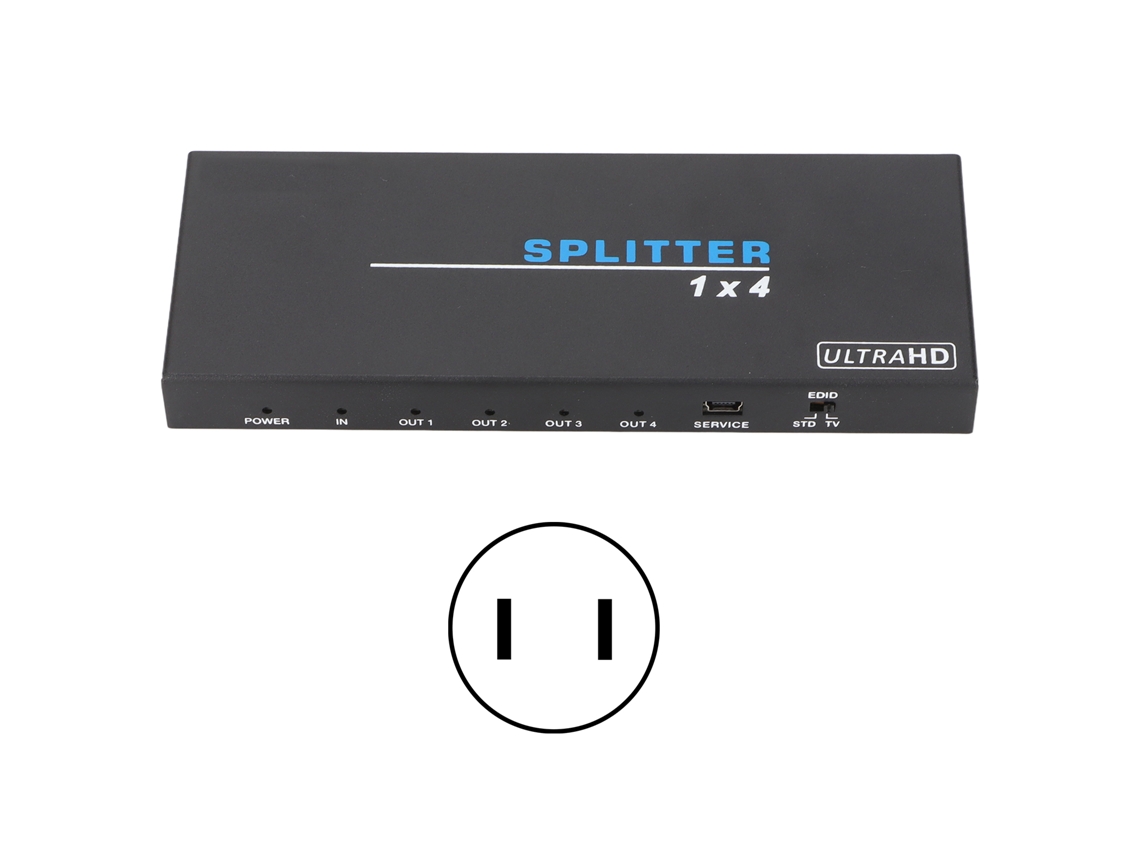 Aetheria divisor de Interface Multimídia Hd 1 para 4 4k 18gbps Alta Resolução Versão 2.0 Us Plug