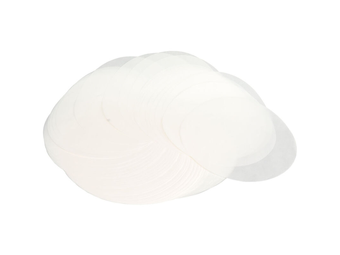 100 Unidades De Papel Manteiga Redondo, Seguro, Impermeável, Anti-gorduroso, Sem Furos Para Formas Bolo (p)