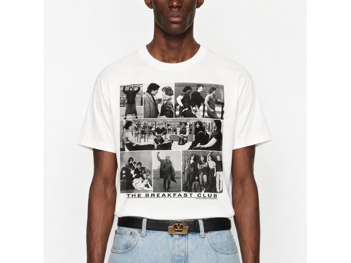 Rockinstone Breakfast Club Movie Collage-y White Adult T-shirt Size:l