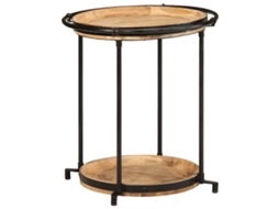 Vidaxl Mesa De Apoio Ø55x60 Cm Madeira De Mangueira Maciça