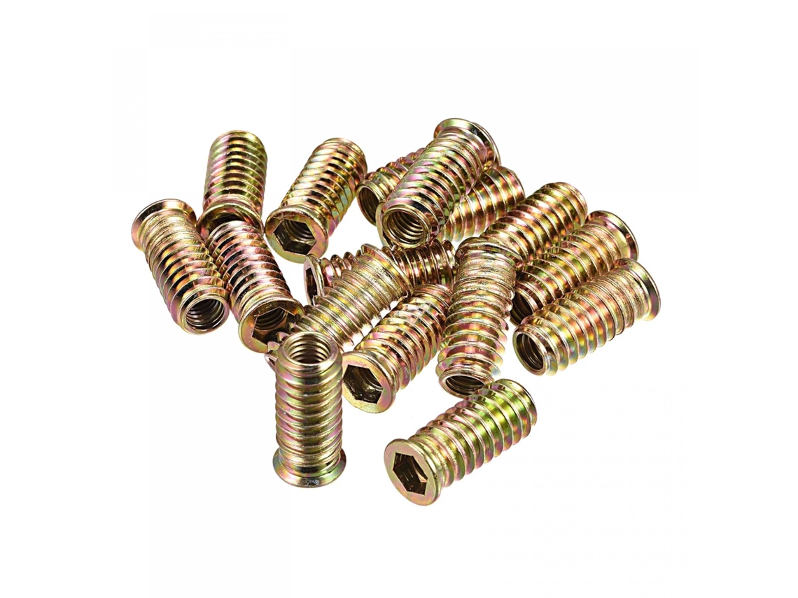 Insertos Roscados M8x30mm, Madeira, Móveis, 48 Peças