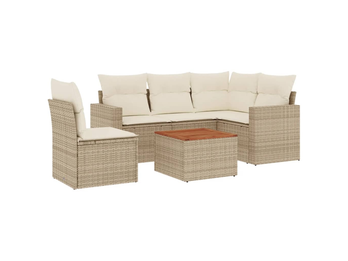 Garden Sofa Set, Garden Sofa Sets Vidaxl Bege Rattan / Vime (n/a)
