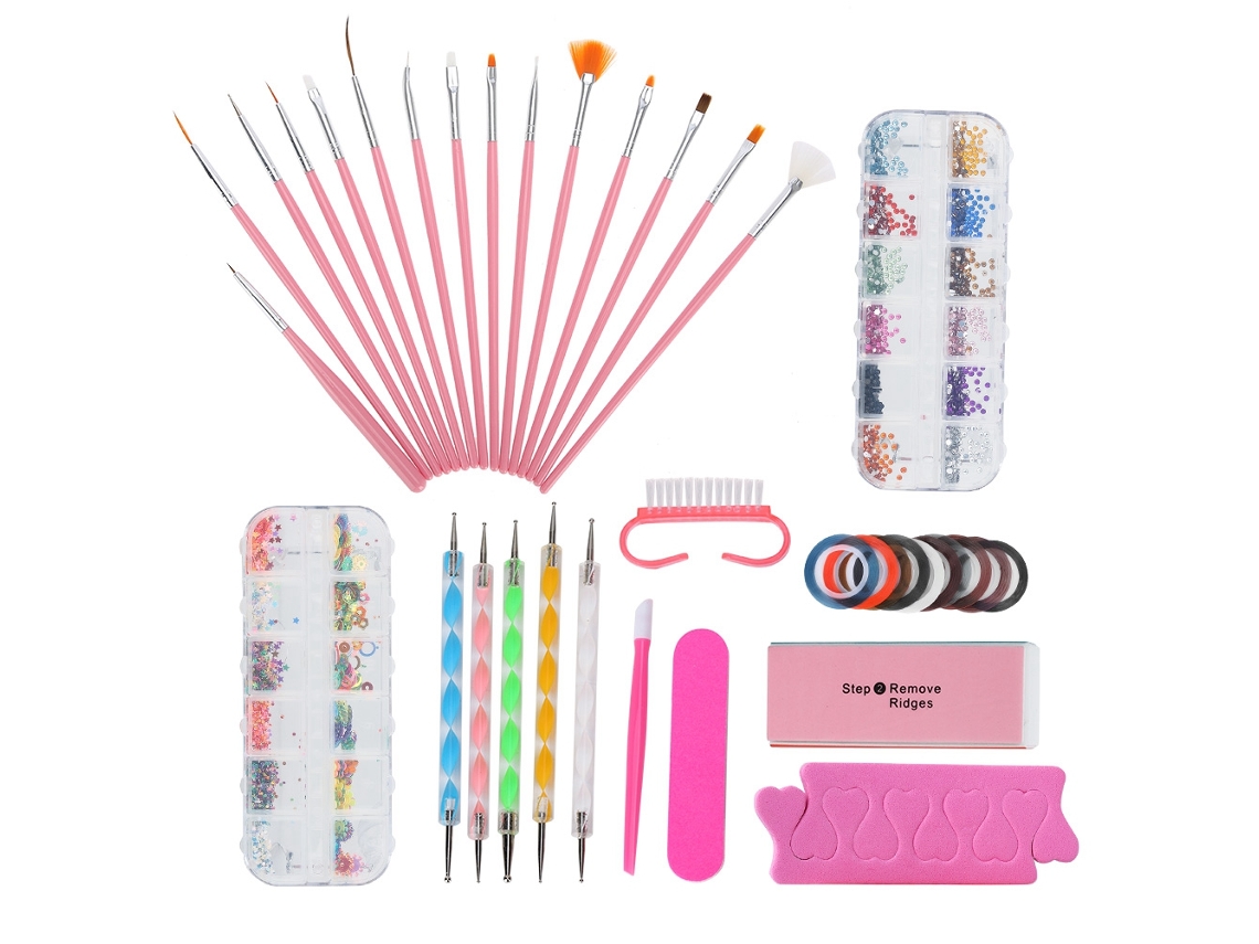Conjunto De 10 Ferramentas Profissionais De Manicure E Arte De Unhas Para Decoração Com Esmalte E Gel