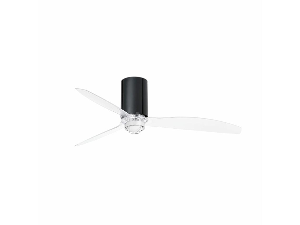 Mini Tube Fan M Led Ventilador Dc Preto Brilhante/transparente Faro Barcelona