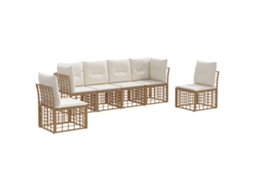 Maison Exclusive - Conjunto De Sofás Para Exterior Natural Poliéster