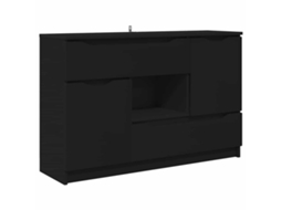 Buffet com gaveta Preto MAISON EXCLUSIVE 100x30x65,6 cm Madeira processada