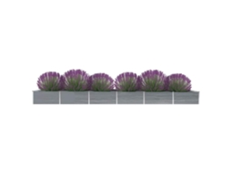 Canteiro de jardim HARLANV1 com dimensões 600x80x45 cm em aço galvanizado