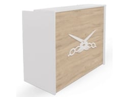 Balcão de recepção compacto para Cabeleireiro, Barbearia 180 cm. Carvalho. OFILIKE