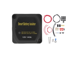 Kit Aislador de Baterías Dual 12v 140amp Vsr Inteligente Cable 7 Awg para Rv Camiones S/MARCA