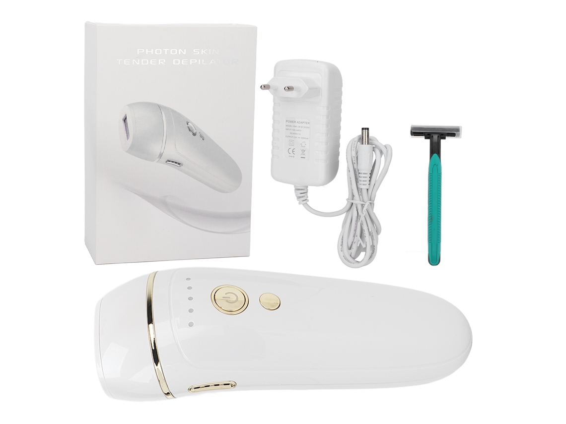 Máquina Portátil De Depilação A Laser Ipl Painless Para Axilas Pernas Braços 110‑240v Branco Plugue Ue