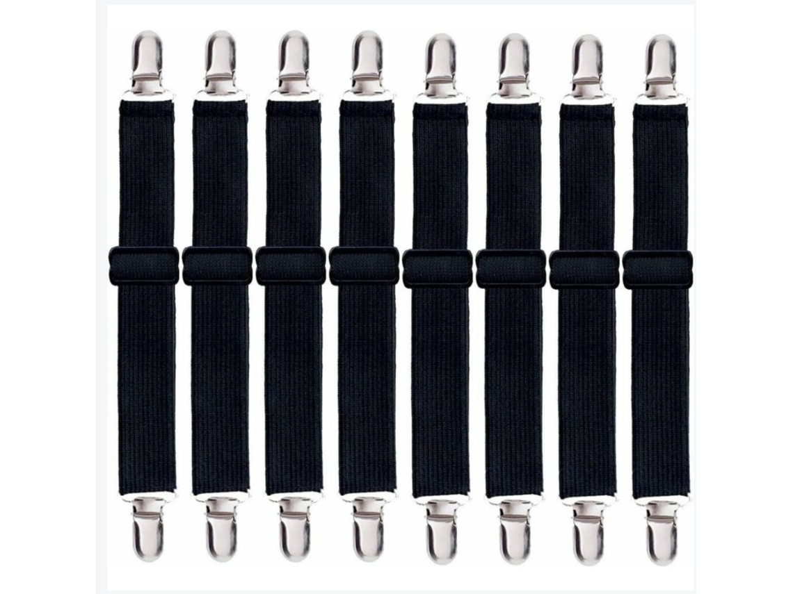 Lurelia Correias Para Lençol Ajustável Elástico Resistente Nylon Metal Colcha Colchão Cama