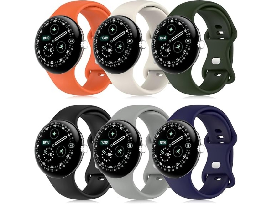 Bracelete Em Silicone Para Google Pixel Watch 5 45mm (6pc)