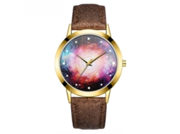 Reloj De Pulsera Para Mujer Gaiety De Aleación Con Dial Redondo Y Correa De Pu Marrón
