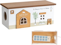 Caixa Organizadora De Cabos, Cesto De Madeira Com Design De Cabine, Organizador