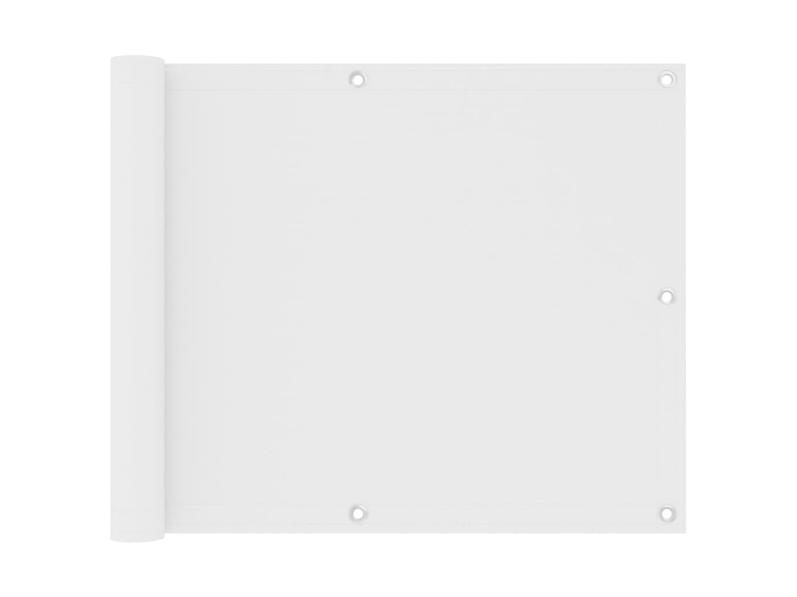 Vidaxl Tela De Varanda 75x500 Cm Tecido Oxford Branco