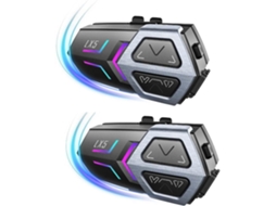 Fones de Ouvido Lx5 para Capacete de Motocicleta, para Até 10 Motociclistas, com Alcance de 2000 Mhz e Função Mãos livres. SFUSHOS