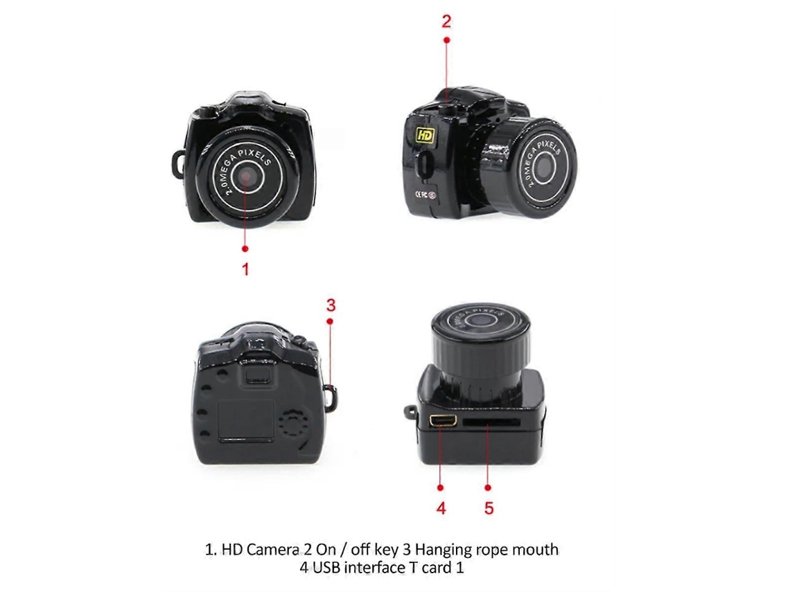 Mini Câmera Filmadora 480p Mini Dvr Filmadora Brilvibera
