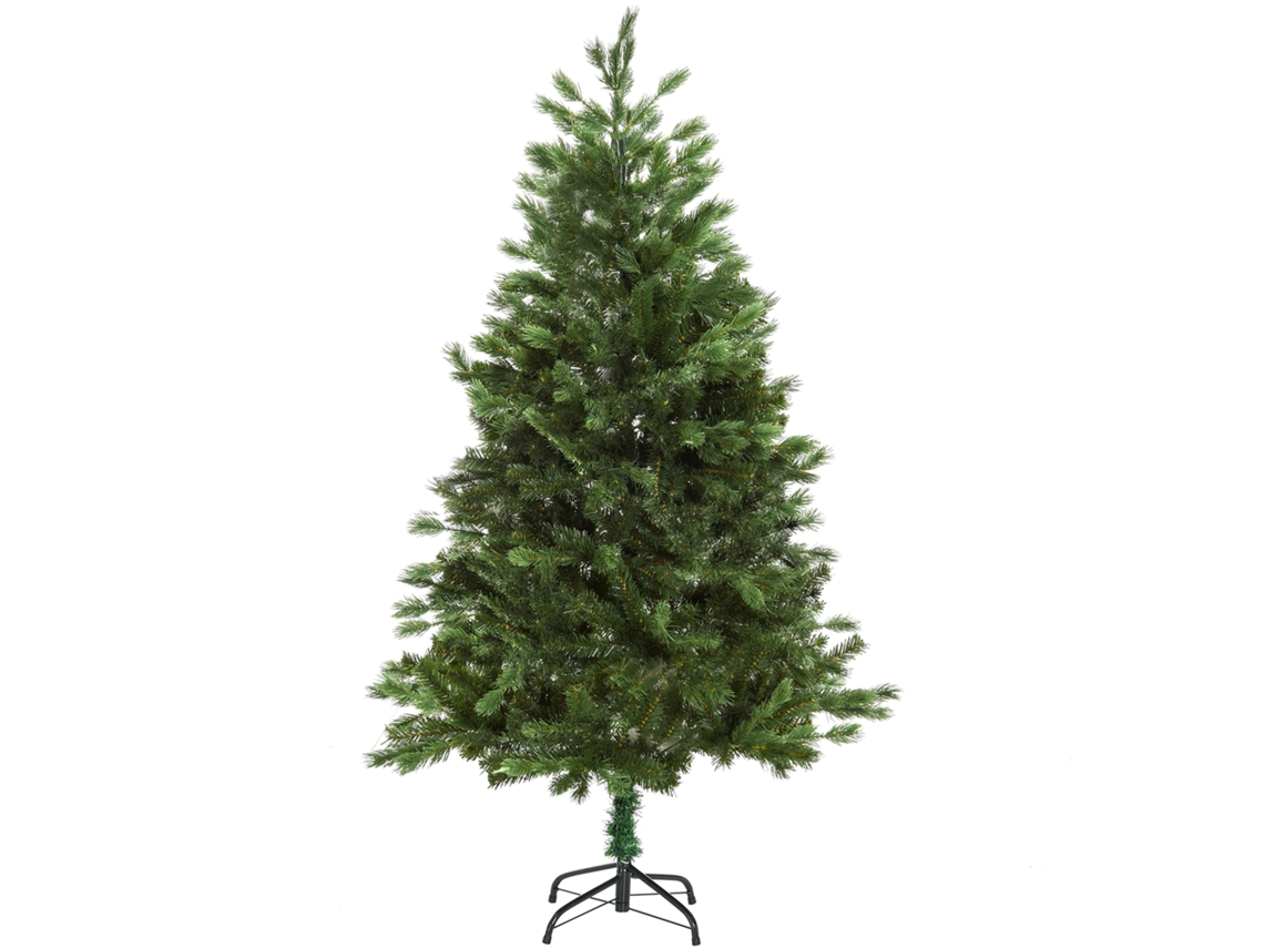 Árvore Artificial De Natal Com Base Dobrável 934 Galhos Pe Tridente E Pvc Individual De Decorativa Exterior Interior Ø105x210cm Verde