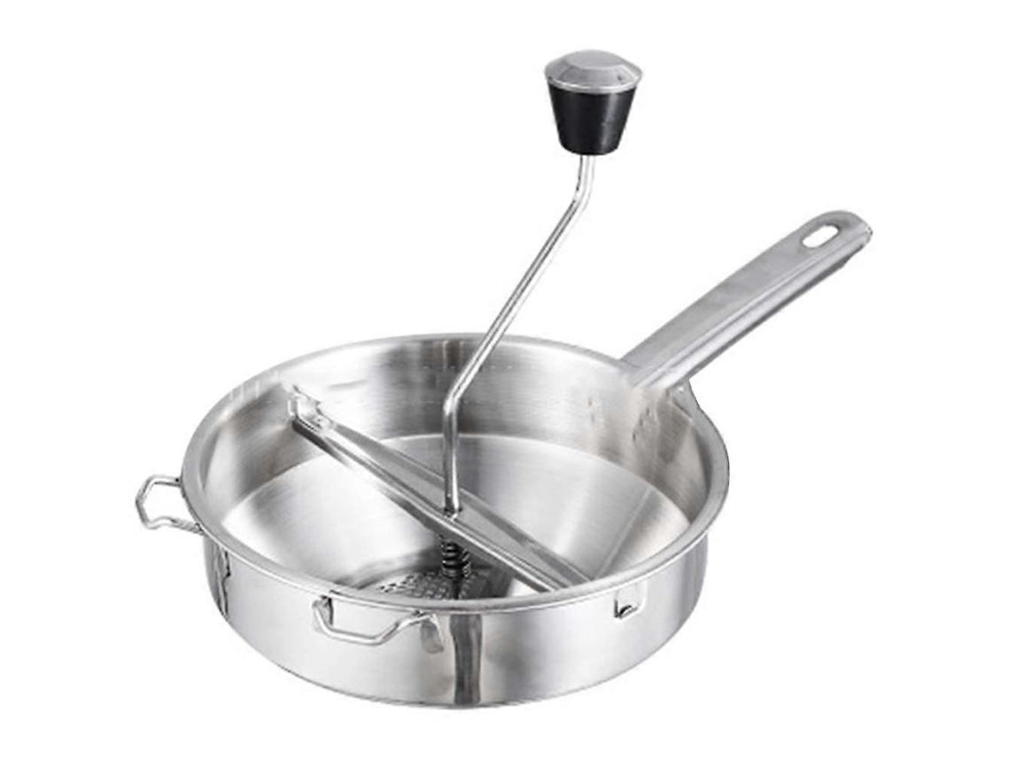 Moedor De Alimentos Em Aço Inoxidável Para Purê De Batatas Com Alças Antiderrapantes, Moedor De Vegetais Para Purê.