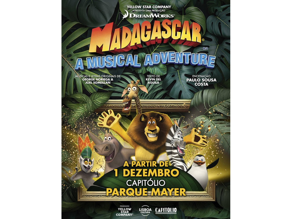 Bilhete MADAGÁSCAR: UMA AVENTURA MUSICAL|PORTO