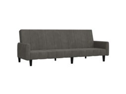 Sofá-cama De 2 Lugares Vidaxl Veludo Cinzento-escuro