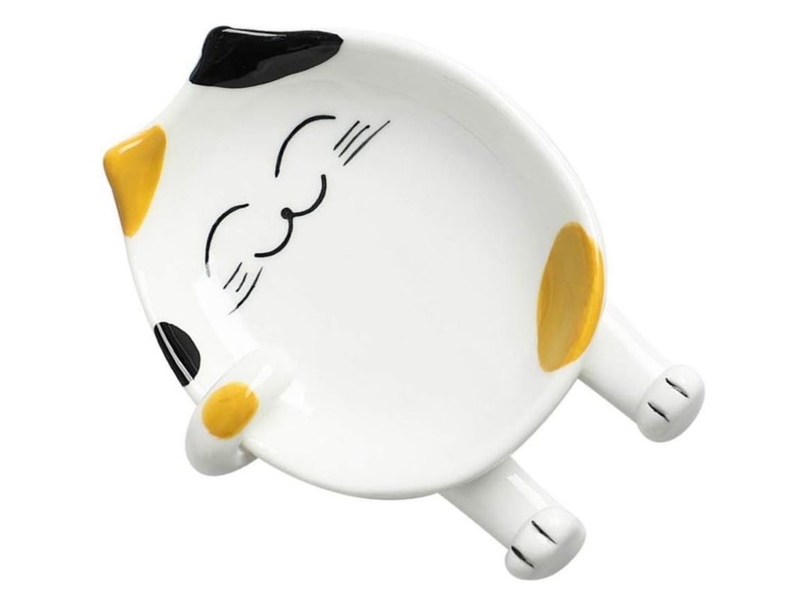 Porta-copos de cerâmica para cozinha, com um design fofo de animal amarelo, suporte multifuncional para utensílios de cozinha, Natal de 2025.