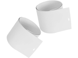 Conjunto De 2 Lâminas Substituição Brancas, Duráveis E Resistentes, Acessório Ideal Para Persianas Verticais De Pvc E
