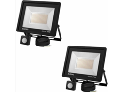 Refletor Externo de 200w com 2 Leds e Sensor de Movimento, 16000lm, Super Brilhante AQUAFORGE
