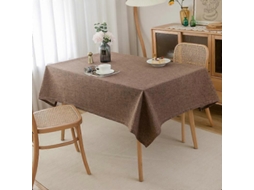 Lurelia Toalha De Mesa Retangular Algodão Linho 200 Cm Impermeável Antiderrapante