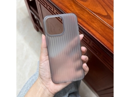 Capa Para Iphone 17 Air, 2 Unidades, Cor Cinza Fosco Ondulada, Toque De Pele, Semitransparente, Fosca, Cobertura Total, Resistente A Quedas, Macia.