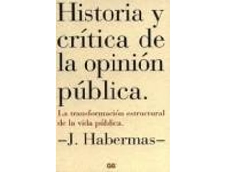 Livro Historia y crítica de la opinión pública de Jurgen Habermas