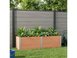 Vidaxl Canteiro De Jardim Elevado Castanho 200 X 50 X 54 Cm
